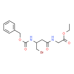 ChemSpider 2D Image | ethyl (3-(((benzyloxy)carbonyl)amino)-4-bromobutanoyl)glycinate | C16H21BrN2O5