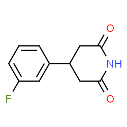 ChemSpider 2D Image | 4-(3-Fluorophenyl)-2,6-piperidinedione | C11H10FNO2