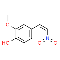 ChemSpider 2D Image | 2-Methoxy-4-[(Z)-2-nitrovinyl]phenol | C9H9NO4