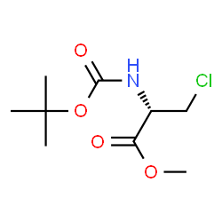 ChemSpider 2D Image | Methyl 3-chloro-N-{[(2-methyl-2-propanyl)oxy]carbonyl}-D-alaninate | C9H16ClNO4