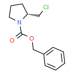 ChemSpider 2D Image | Benzyl (2R)-2-(chloromethyl)-1-pyrrolidinecarboxylate | C13H16ClNO2