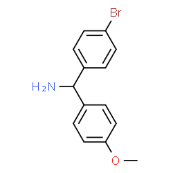 ChemSpider 2D Image | 1-(4-Bromophenyl)-1-(4-methoxyphenyl)methanamine | C14H14BrNO