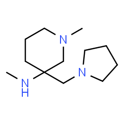 ChemSpider 2D Image | N,1-Dimethyl-3-(1-pyrrolidinylmethyl)-3-piperidinamine | C12H25N3