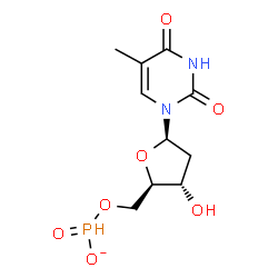 ChemSpider 2D Image | thymidine 5'-phosphonate | C10H14N2O7P