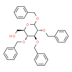 ChemSpider 2D Image | benzyl 2,3,4-tri-O-benzylglucopyranoside | C34H36O6