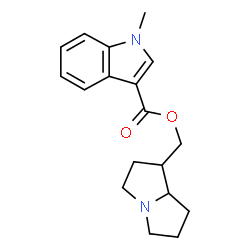 ChemSpider 2D Image | Hexahydro-1H-pyrrolizin-1-ylmethyl 1-methyl-1H-indole-3-carboxylate | C18H22N2O2