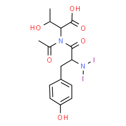 ChemSpider 2D Image | N-acetyl-diiodotyrosyl-threonine | C15H18I2N2O6