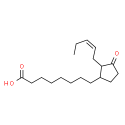 ChemSpider 2D Image | 8-(3-oxo-2-cis-((Z)-2-pentenyl)cyclopentyl)octanoic acid | C18H30O3