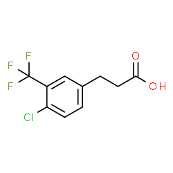 ChemSpider 2D Image | 3-[4-Chloro-3-(trifluoromethyl)phenyl]propanoic acid | C10H8ClF3O2