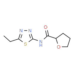 ChemSpider 2D Image | N-(5-Ethyl-1,3,4-thiadiazol-2-yl)tetrahydro-2-furancarboxamide | C9H13N3O2S