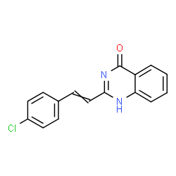 ChemSpider 2D Image | 2-[2-(4-Chlorophenyl)vinyl]-4(1H)-quinazolinone | C16H11ClN2O