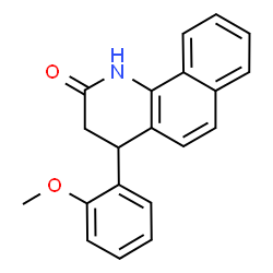ChemSpider 2D Image | 4-(2-Methoxyphenyl)-3,4-dihydrobenzo[h]quinolin-2(1H)-one | C20H17NO2