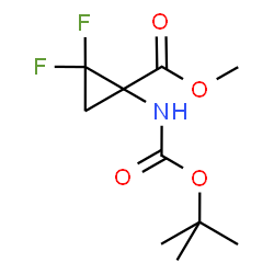 ChemSpider 2D Image | N-t-BOC-2,2-difluoro-1-amino-1-cyclopropane methyl ester | C10H15F2NO4