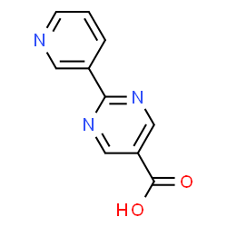 ChemSpider 2D Image | 2-(3-Pyridinyl)-5-pyrimidinecarboxylic acid | C10H7N3O2