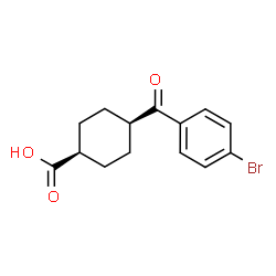 ChemSpider 2D Image | cis-4-(4-Bromobenzoyl)cyclohexanecarboxylic acid | C14H15BrO3