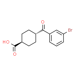 ChemSpider 2D Image | trans-4-(3-Bromobenzoyl)cyclohexanecarboxylic acid | C14H15BrO3