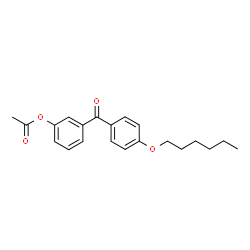 ChemSpider 2D Image | 3-[4-(Hexyloxy)benzoyl]phenyl acetate | C21H24O4