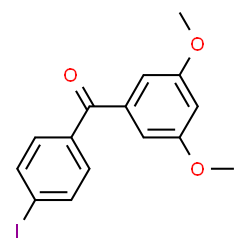 ChemSpider 2D Image | (3,5-Dimethoxyphenyl)(4-iodophenyl)methanone | C15H13IO3