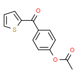 ChemSpider 2D Image | 4-(2-Thienylcarbonyl)phenyl acetate | C13H10O3S