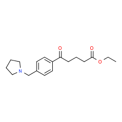 ChemSpider 2D Image | ethyl 5-oxo-5-[(4-pyrrolidinomthyl)phenyl]valerate | C18H25NO3