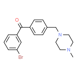 ChemSpider 2D Image | (3-Bromophenyl)[4-[(4-methyl-1-piperazinyl)methyl]phenyl]methanone | C19H21BrN2O