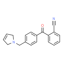 ChemSpider 2D Image | 2-[4-(2,5-Dihydro-1H-pyrrol-1-ylmethyl)benzoyl]benzonitrile | C19H16N2O