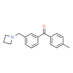 ChemSpider 2D Image | (3-(Azetidin-1-ylmethyl)phenyl)(p-tolyl)methanone | C18H19NO
