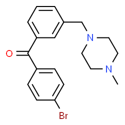 ChemSpider 2D Image | (4-Bromophenyl){3-[(4-methyl-1-piperazinyl)methyl]phenyl}methanone | C19H21BrN2O