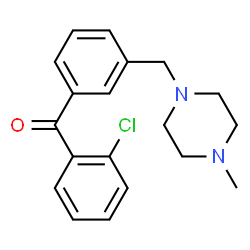 ChemSpider 2D Image | (2-Chlorophenyl){3-[(4-methyl-1-piperazinyl)methyl]phenyl}methanone | C19H21ClN2O