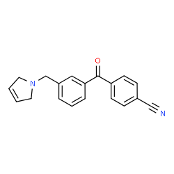 ChemSpider 2D Image | 4-[3-(2,5-Dihydro-1H-pyrrol-1-ylmethyl)benzoyl]benzonitrile | C19H16N2O