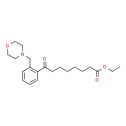 ChemSpider 2D Image | Ethyl 8-[2-(4-morpholinylmethyl)phenyl]-8-oxooctanoate | C21H31NO4