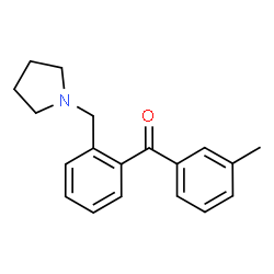 ChemSpider 2D Image | 1-{[2-(3-METHYLBENZOYL)PHENYL]METHYL}PYRROLIDINE | C19H21NO