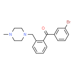 ChemSpider 2D Image | (3-Bromophenyl){2-[(4-methyl-1-piperazinyl)methyl]phenyl}methanone | C19H21BrN2O