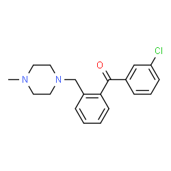 ChemSpider 2D Image | (3-Chlorophenyl)[2-[(4-methyl-1-piperazinyl)methyl]phenyl]methanone | C19H21ClN2O