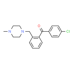 ChemSpider 2D Image | (4-Chlorophenyl){2-[(4-methyl-1-piperazinyl)methyl]phenyl}methanone | C19H21ClN2O