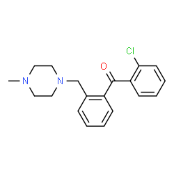 ChemSpider 2D Image | (2-Chlorophenyl){2-[(4-methyl-1-piperazinyl)methyl]phenyl}methanone | C19H21ClN2O