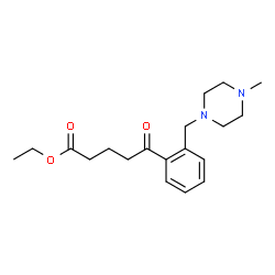 ChemSpider 2D Image | Ethyl 5-{2-[(4-methyl-1-piperazinyl)methyl]phenyl}-5-oxopentanoate | C19H28N2O3
