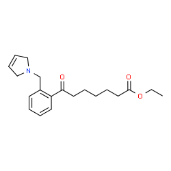 ChemSpider 2D Image | Ethyl 7-[2-(2,5-dihydro-1H-pyrrol-1-ylmethyl)phenyl]-7-oxoheptanoate | C20H27NO3
