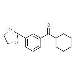 ChemSpider 2D Image | cyclohexyl 3-(1,3-dioxolan-2-yl)phenyl ketone | C16H20O3