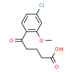 ChemSpider 2D Image | 5-(4-Chloro-2-methoxyphenyl)-5-oxopentanoic acid | C12H13ClO4