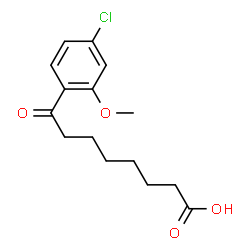 ChemSpider 2D Image | 8-(4-Chloro-2-methoxyphenyl)-8-oxooctanoic acid | C15H19ClO4