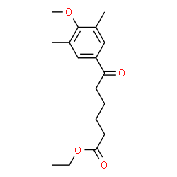 ChemSpider 2D Image | ethyl 6-(3,5-dimethyl-4-methoxyphenyl)-6-oxohexanoate | C17H24O4