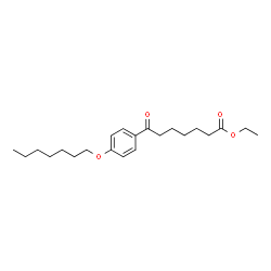 ChemSpider 2D Image | Ethyl 7-[4-(heptyloxy)phenyl]-7-oxoheptanoate | C22H34O4