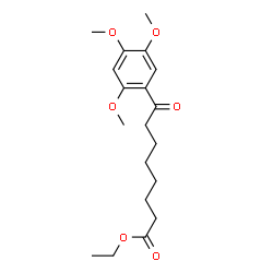 ChemSpider 2D Image | Ethyl 8-oxo-8-(2,4,5-trimethoxyphenyl)octanoate | C19H28O6