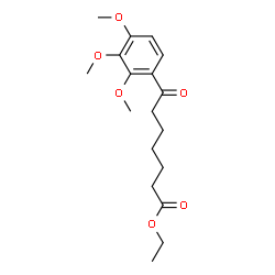 ChemSpider 2D Image | Ethyl 7-oxo-7-(2,3,4-trimethoxyphenyl)heptanoate | C18H26O6