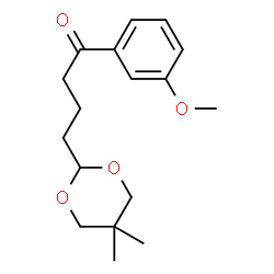 ChemSpider 2D Image | 4-(5,5-dimethyl-1,3-dioxan-2-yl)-3'-methoxybutyrophenone | C17H24O4