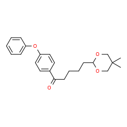 ChemSpider 2D Image | 5-(5,5-Dimethyl-1,3-dioxan-2-yl)-1-(4-phenoxyphenyl)-1-pentanone | C23H28O4