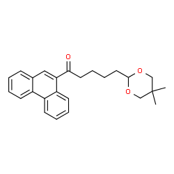 ChemSpider 2D Image | 5-(5,5-Dimethyl-1,3-dioxan-2-yl)-1-(9-phenanthryl)-1-pentanone | C25H28O3