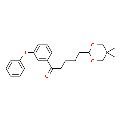ChemSpider 2D Image | 5-(5,5-Dimethyl-1,3-dioxan-2-yl)-1-(3-phenoxyphenyl)-1-pentanone | C23H28O4