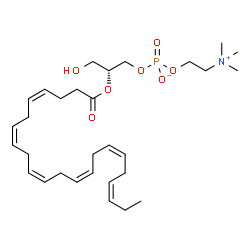 ChemSpider 2D Image | 2-(4Z,7Z,10Z,13Z,16Z,19Z)-docosahexaenoyl-sn-glycero-3-phosphocholine | C30H50NO7P